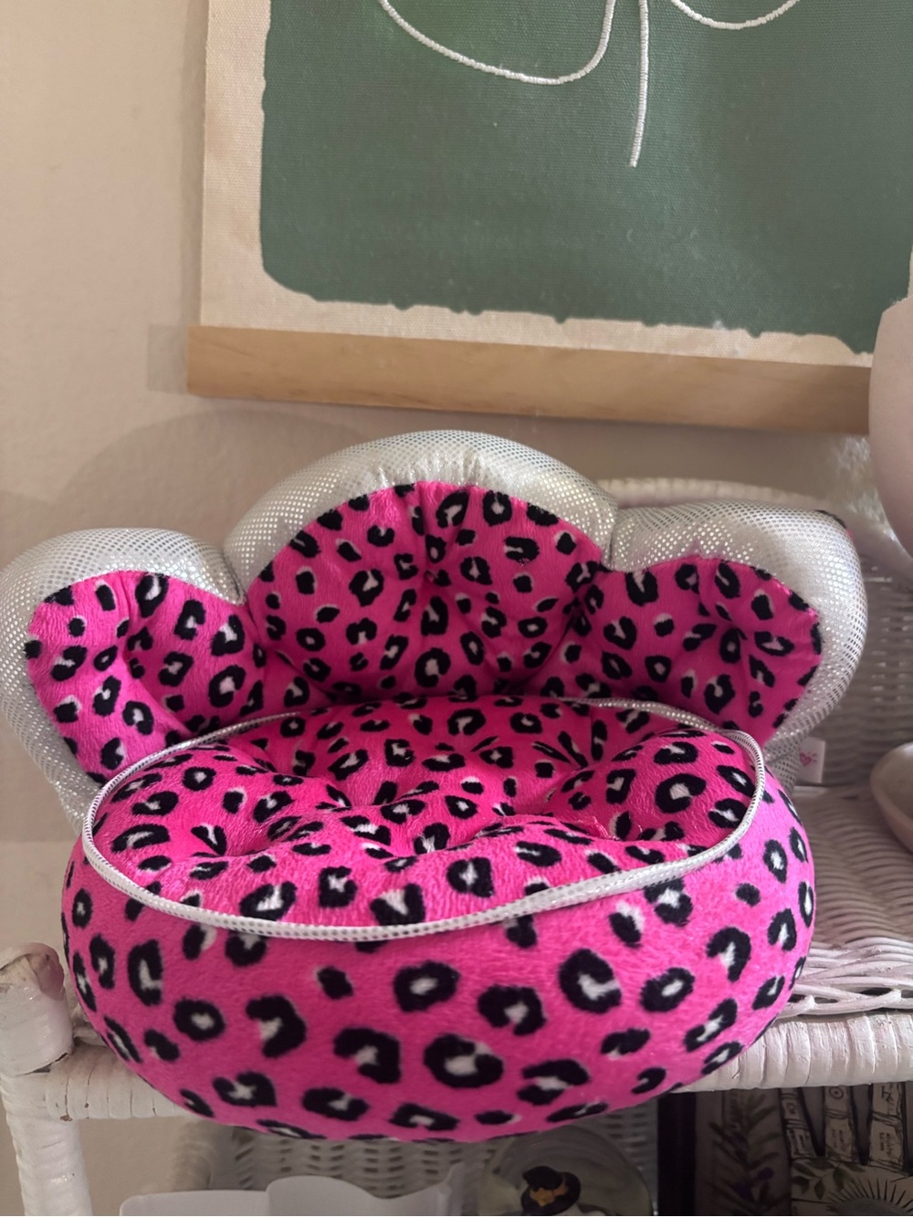 Y2K Justice Pink Leopard Plush Kids Toy Chair